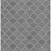 Shaw Geoscape - 11" x 12" Fan Mosaic Wall Tile - Tile Visual - Sold by Sheet (0.83 SF/Sheet) Dark Gray