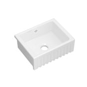 Shaws Bowland 23-5/8" Farmhouse Single Basin Fireclay Kitchen Sink White