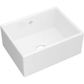 Shaws Shaker 23-7/16" Farmhouse Single Basin Fireclay Kitchen Sink White