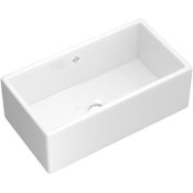 Shaws Shaker 33" Farmhouse Single Basin Fireclay Kitchen Sink White