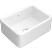 Shaws Lancaster 24" Farmhouse Single Basin Fireclay Kitchen Sink White