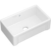 Shaws Egerton 30-7/16" Farmhouse Single Basin Fireclay Kitchen Sink White