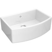 Shaws Waterside 29-7/8" Farmhouse Single Basin Fireclay Kitchen Sink White