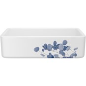 Shaws Lancaster 36" Farmhouse Single Basin Fireclay Kitchen Sink Eucalyptus Blue / Silver