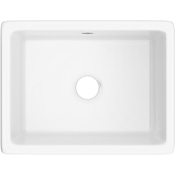Shaws Shaker 23-7/16" Undermount Single Basin Fireclay Kitchen Sink White