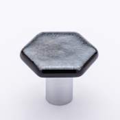 Sietto Hexagon 1-1/4 Inch Geometric Cabinet Knob Polished Chrome