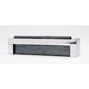 Sietto Skyline 5 Inch Center to Center Handle Cabinet Pull with Irid Black Glass Polished Chrome