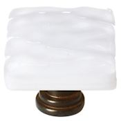 Sietto Glacier 1-1/4 Inch Square Cabinet Knob Oil Rubbed Bronze