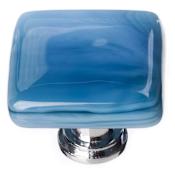 Sietto Cirrus 1-1/4 Inch Square Cabinet Knob Polished Chrome