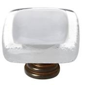 Sietto Reflective 1-1/4 Inch Square Cabinet Knob Oil Rubbed Bronze