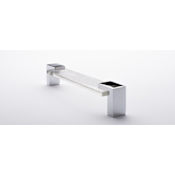 Sietto Affinity 5-5/8 Inch Center to Center Handle Cabinet Pull with Clear Glass Polished Chrome