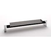 Sietto Affinity 8 Inch Center to Center Handle Cabinet Pull with Black Glass Polished Chrome