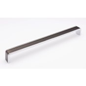 Sietto Fusion 12 Inch Center to Center Handle Cabinet Pull Gunmetal / Polished Chrome