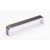 Sietto Fusion 6 Inch Center to Center Handle Cabinet Pull Gunmetal / Polished Chrome