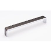 Sietto Fusion 8 Inch Center to Center Handle Cabinet Pull Gunmetal / Polished Chrome