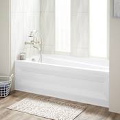 Signature Hardware Bradenton 60" x 32" Three Wall Alcove Acrylic Soaking Tub with Pre-Drilled Overflow Hole - Less Drain Assembly White