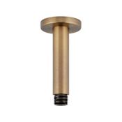 Signature Hardware FundamentALL 4" Ceiling-Mount Shower Arm and Flange Aged Brass