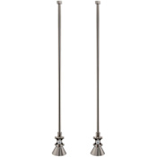 Signature Hardware Deck Mount Tub Supply Lines with Cross Handle Stops - for Copper Pipe Brushed Nickel