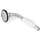 Signature Hardware 1.8 GPM Telephone Hand Shower With Porcelain Handle Chrome