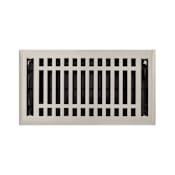 Signature Hardware Contemporary Steel Floor Register - 6" x 10" (7-1/4" x 11" Overall) Brushed Nickel
