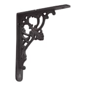 Signature Hardware Fleur De Lis 4-1/4" Iron Shelf Bracket Black Powder Coat