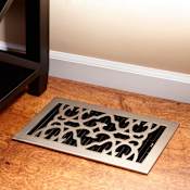Signature Hardware Traditional Brass Floor Register - 2-1/4" x 10" (3-1/2" x 11-3/8" Overall) Oil Rubbed Bronze