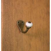 Signature Hardware 1-1/8 Inch Wide Single Coat and Hat Hook Antique Brass