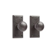 Signature Hardware Marwick Privacy Door Knob Set with 2-3/8" Backset Dark Bronze