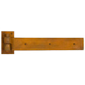Signature Hardware 12" x 3-1/8" Iron Strap Hinge with Pintle - Single Hinge Rust