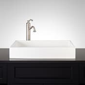 Signature Hardware Cosima 24" Resin Vessel Bathroom Sink White