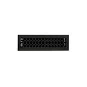 Signature Hardware Cast Iron Floor Register - 2-1/4" x 12" Black