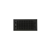 Signature Hardware Cast Iron Floor Register - 4" x 10" Black