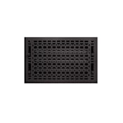 Signature Hardware Cast Iron Floor Register - 8" x 12" Black