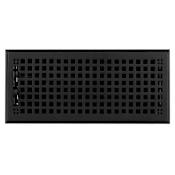 Signature Hardware Mission Iron Floor Register - 6" x 14" Black Powder Coat