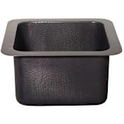 Signature Hardware Merrick 15" Drop In Single Basin Hammered Dark Copper Kitchen Sink Antique Copper