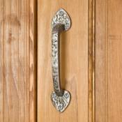 Signature Hardware Spade Angled Cast Iron Door Pull Antique Pewter
