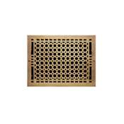 Signature Hardware Honeycomb Brass Wall Register - 9" x 12" (10-1/4" x 13-3/8" Overall) Antique Brass