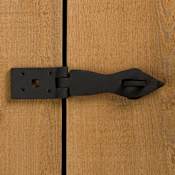 Signature Hardware 8-3/4" Classic Decorative Hasp Black Powder Coat