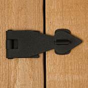 Signature Hardware 4-3/4" Small Spade Hasp Black Powder Coat