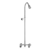 Signature Hardware Gooseneck Outdoor Shower Package with Shower Head - Rough-In Valve Included Chrome