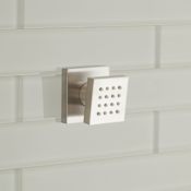 Signature Hardware Square Swivel Body Spray Brushed Nickel