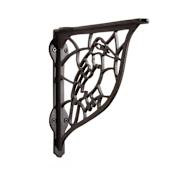 Signature Hardware Starling Cast Iron Shelf Bracket Black Powder Coat