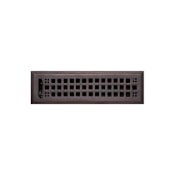 Signature Hardware Mission Brass Floor Register - 2-1/4" x 10" (3-1/4" x 11-1/4"Overall) Oil Rubbed Bronze
