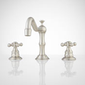 Signature Hardware Barbour 1.2 GPM Widespread Bathroom Faucet with Pop-up Drain Assembly Brushed Nickel