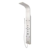 Signature Hardware Novi Thermostatic Stainless Steel Shower Panel with Hand Shower and Six Bodysprays Stainless Steel