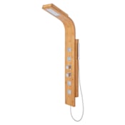 Signature Hardware Kucera Thermostatic Bamboo Shower Panel with Hand Shower and Four Bodysprays Bamboo