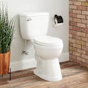 Signature Hardware Stalnaker 1.6 GPF Siphonic Two-Piece Round Toilet - Standard Seat Included White