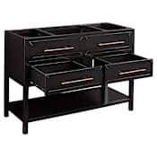Signature Hardware Robertson 48" Freestanding Mahogany Single Basin Vanity Cabinet - Cabinet Only - Less Vanity Top Black