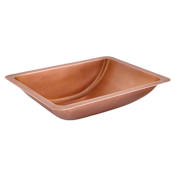 Signature Hardware 20" Copper Rectangular Undermount Bathroom Sink Antique Copper Patina