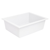 Signature Hardware Holcomb 22" Undermount Single Basin Granite Composite Kitchen Sink White